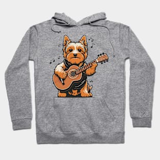 Yorkshire Terrier Playing Guitar Hoodie